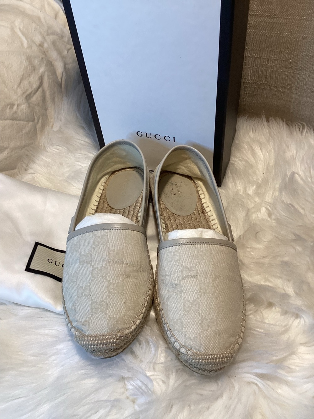 Gucci Signature Canvas Espadrille - Beige